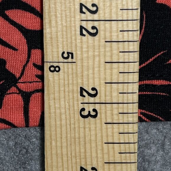 Michael Michael Kors Crop Shirt Top Womens S Cotton Modal Tropical Hibiscus - Picture 6 of 11